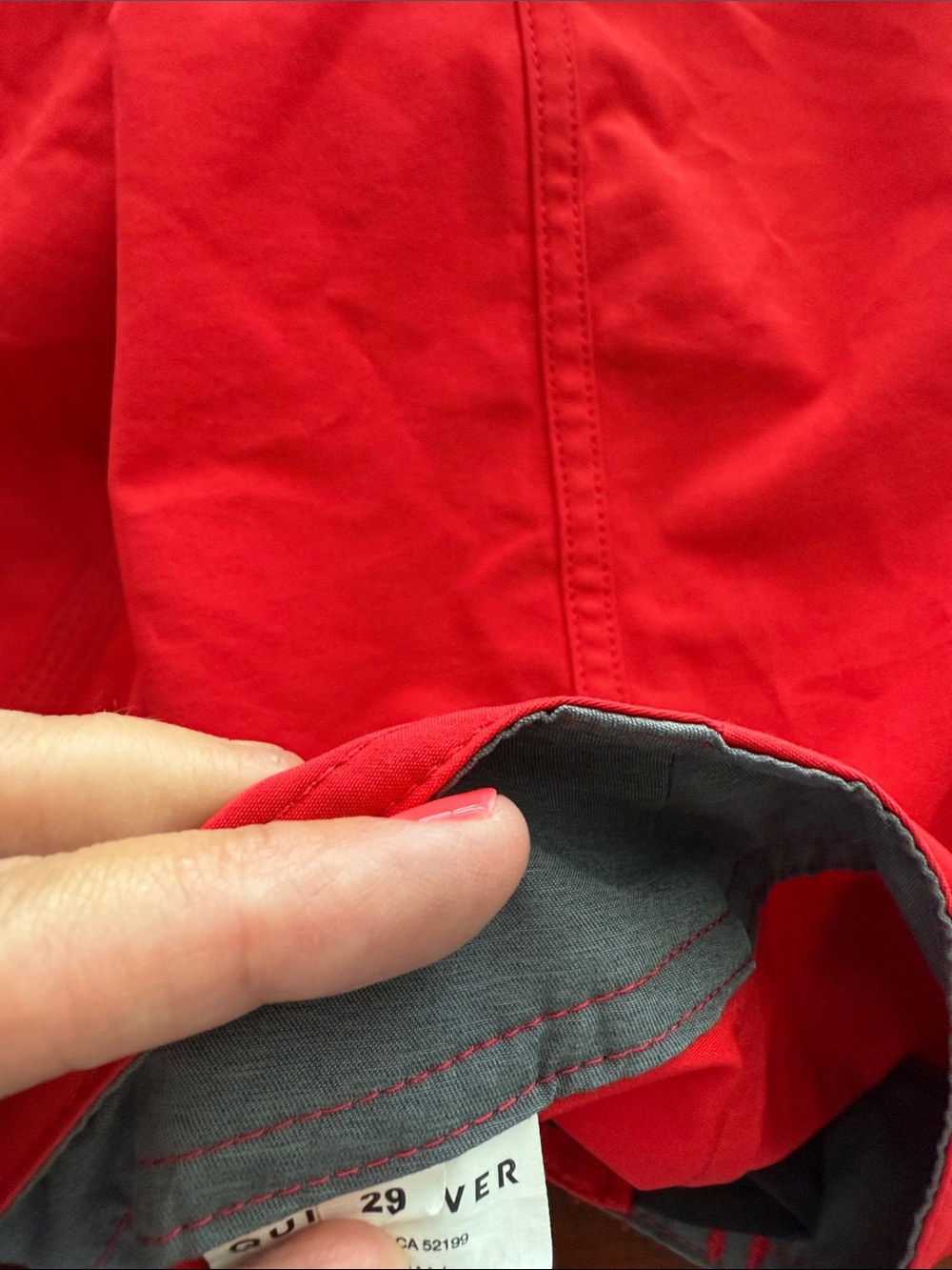 Quiksilver Vibrant Red Swim Trunks - Picture 2 of 3